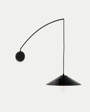 Kally wall lamp in a black painted finish UK adapter