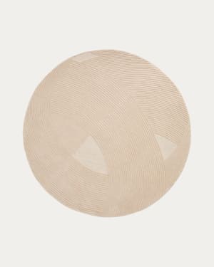 Tapis Domm en laine beige Ø 200 cm