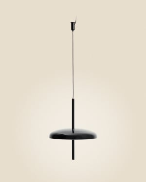 Candeeiro de teto portátil Porte de alumínio preto Ø 16 cm