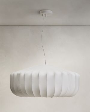 Somar ceiling lamp made with synthetic fibres and steel rods Ø76cm