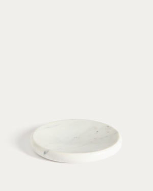 Obena tray in white marble Ø 25 cm