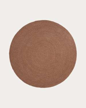 Rug Despas in synthetic fibers terracotta Ø200 cm