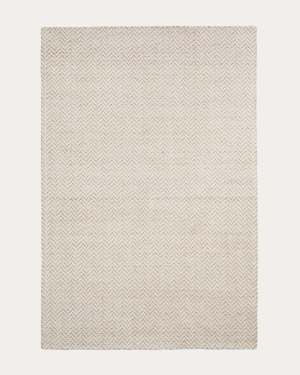 Calira beige woven jacquard wool rug 300 x 200cm