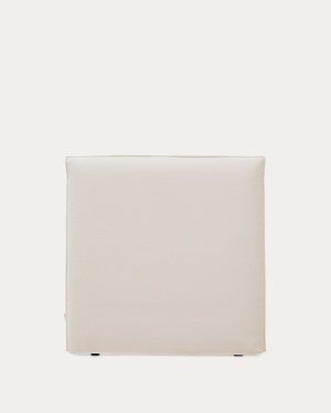 Zagłówek ze zdejmowanym pokrowcem Jaira z białego szenilu do łóżka do 90 cm FSC Mix Credit