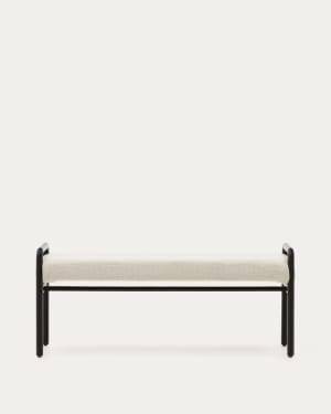 Πάγκος Macaret από μασίφ δρυσε μαύρο φινίρισμα 120 εκ FSC Mix Credit