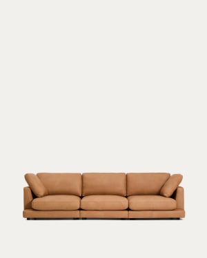 4-Sitzer-Ecksofa Gala in Leder, 300 cm
