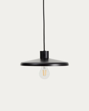 Nuvira ceiling lamp in black satin metal