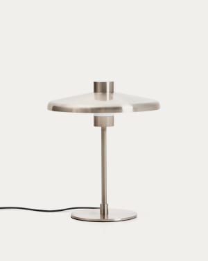 Nuvira table lamp in light grey brushed metal
