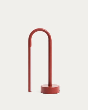 Bow red aluminium portable table lamp