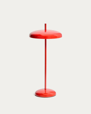 Porte red aluminium portable table lamp