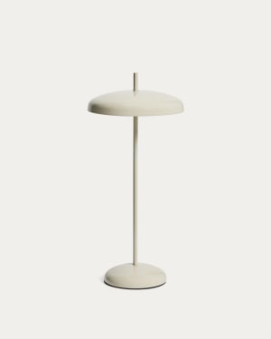Porte light grey aluminium portable table lamp