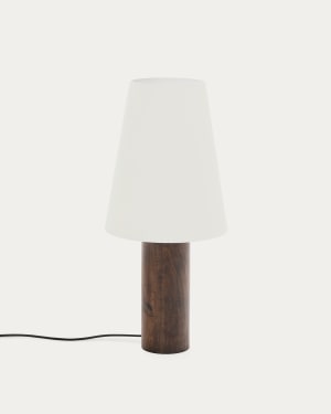 Marga floor lamp made from solid rubber wood with dark finish