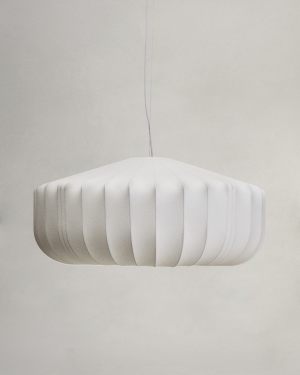 Somar ceiling lamp made with synthetic fibres and steel rods Ø76cm