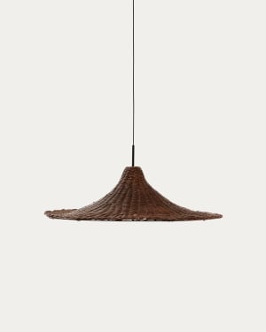 Bladia rattan ceiling lamp shade with brown finish Ø70cm