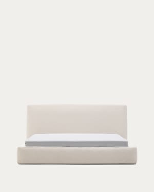 Κρεβάτι με αποσπώμενο κάλυμμα Blok για στρώμα 180 x 200 εκ. εκρού FSC Mix Credit