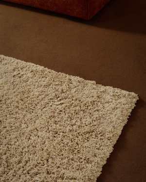 Tapis Neade de coton et polyester beige 200 x 300 cm