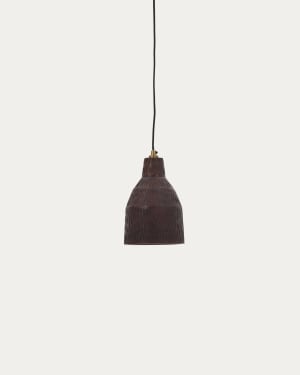 Amire elongated wooden ceiling lamp in a brown finish Ø 15 cm
