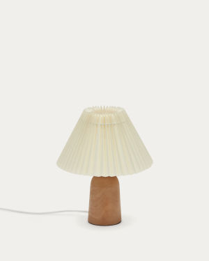 Benicarlo table lamp in wood with a natural, beige finish