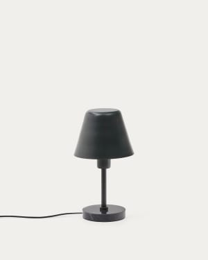 Calina table lamp in green metal and black marble