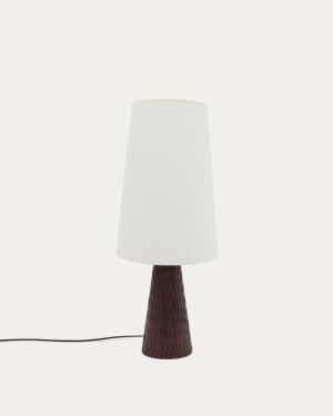 Amire table lamp made of wood in a dark finish