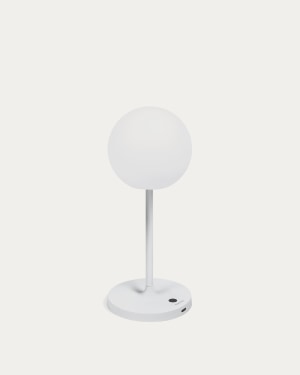 Dinesh outdoor table lamp in grey aluminium 40 cm