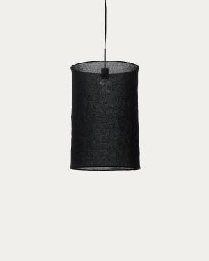 Mariela linen ceiling lamp shade in a black finish Ø 40 x 60 cm