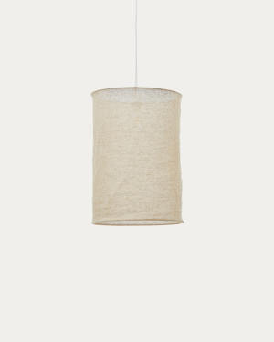 Mariela linen ceiling lamp shade in a beige finish Ø 40 x 60 cm