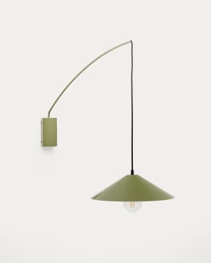 Kally wall lamp in a green painted finish