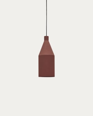 Peralta ceiling lamp in metal with a terractotta painted finish, Ø 15 cm