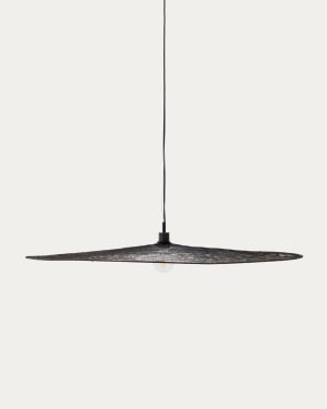 Makai metal ceiling lamp with black finish Ø 100 cm