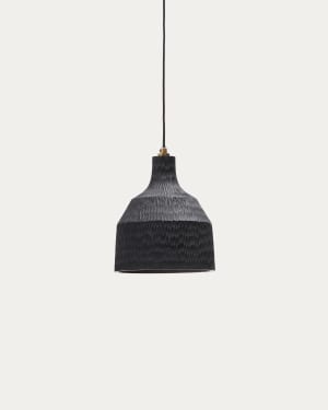 Amire wooden ceiling lamp in a black finish, Ø 21 cm