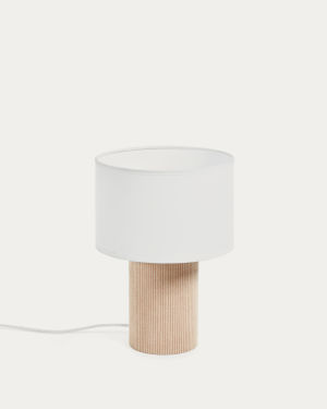 Bianella corduroy table lamp in beige