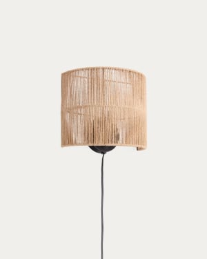 Canar wall light made of jute with a natural finish