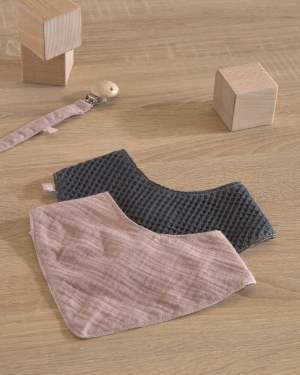 Σετ 2 μπαντάνες Marinet, 100% οργανικό βαμβάκι (GOTS), ροζ και μπλε