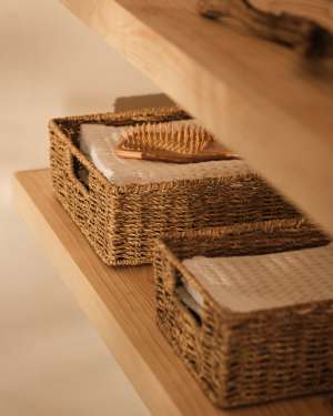 Set Tossa di 2 scatole in fibre naturali 28 x 20 cm / 32 x 27 cm