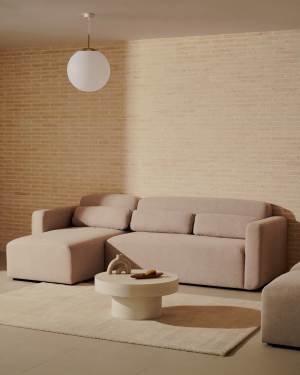 Neom modulares 3-Sitzer-Sofa Chaiselongue rechts/links Beige 263 cm FSC Mix Credit