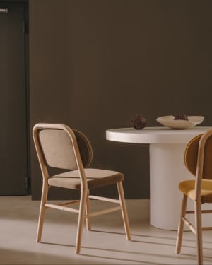 Aiguablava round table in white cement, Ø 120 cm