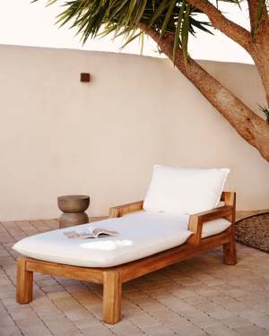 Sdraio Forcanera in teak massiccio