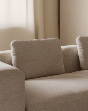 Kissen mit beiger Chenille 40 x 60 cm