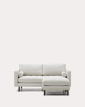 Debra 2-seater sofa with pearl chenille footrest and wenge-finished legs, 182 cm FSC Mix Credit