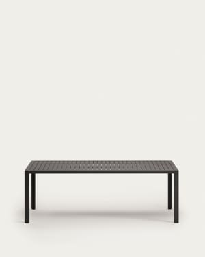 Culip aluminium outdoor table in powder coated grey finish, 220 x 100 cm