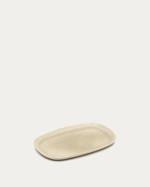 Lauriana large beige ceramic dish