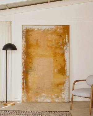 Selnar abstract yellow painting 202 x 122 cm