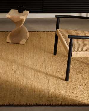 Sorina natural jute rug with brown border 200 x 300 cm