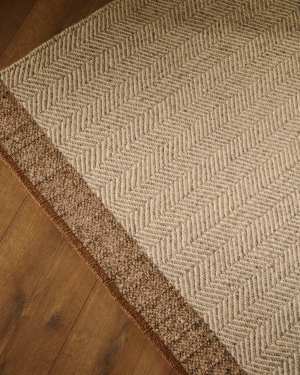 Nifelia beige wool jacquard rug, 160 x 230 cm