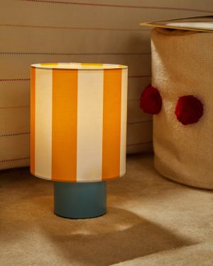 Candeeiro de mesa Ciral de metal com acabamento pintado azul