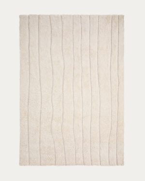 Zantra white wool rug, 200 x 300 cm