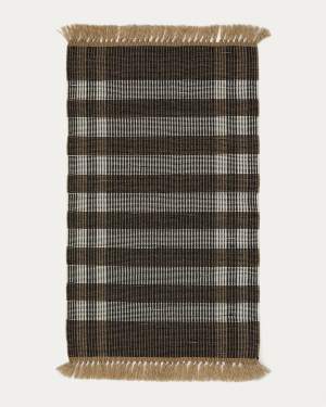 Teppich Barani aus synthetischen Fasern braun und schwarz 60 x 90 cm