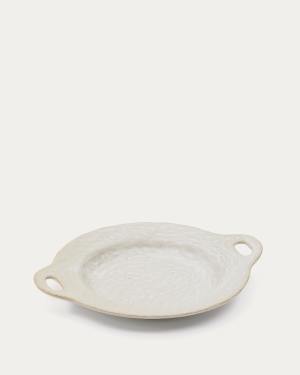 Zunel beige ceramic plate