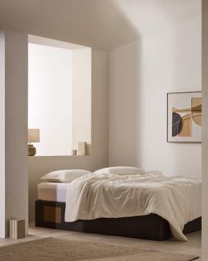 Matters ottoman bed base in black for a 160 x 200 cm mattress